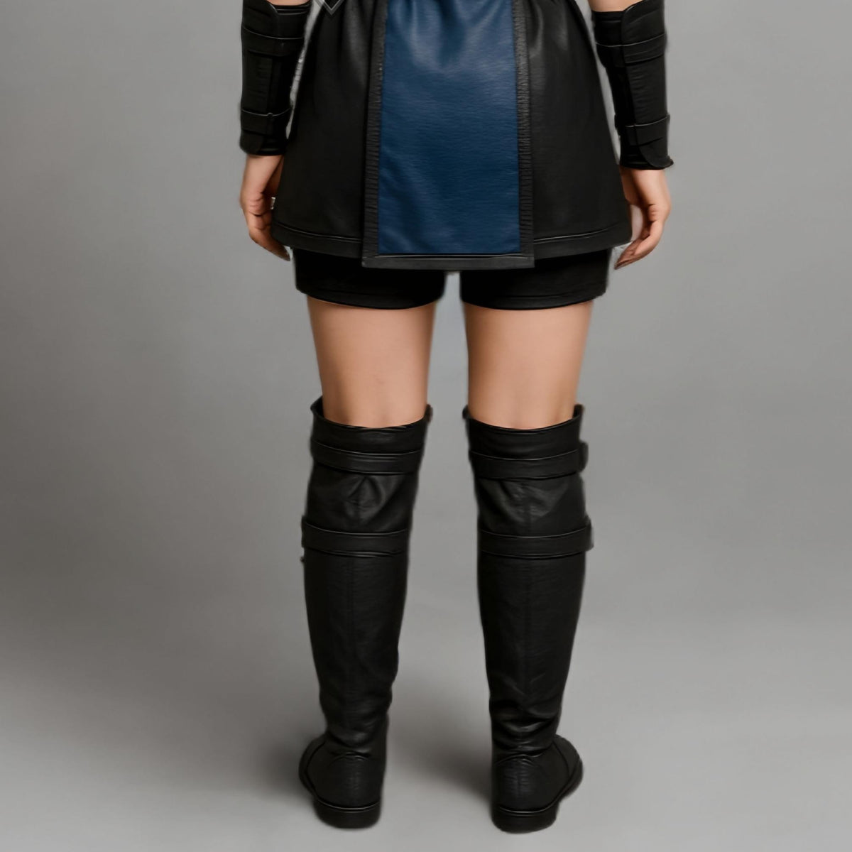 Women's Blue & Black Ninja Costume – Hooded Warrior Cosplay Armor - Verlain London