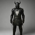 Medieval Black Knight Armor Dragon Crest