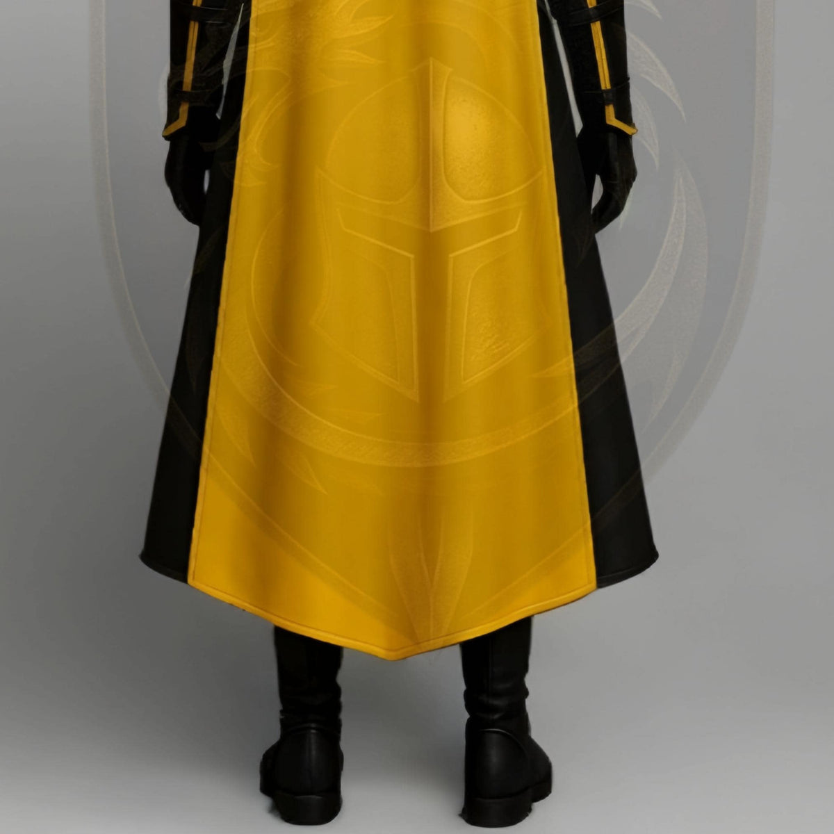 Yellow & Black Assassin Cosplay Costume – Hooded Leather Armor Cloak - Verlain London