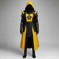 Yellow & Black Assassin Cosplay Costume – Hooded Leather Armor Cloak - Verlain London