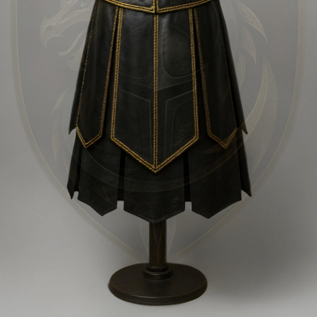 Viking Leather Armor with Fur Collar – Norse LARP & Cosplay Costume - Verlain London