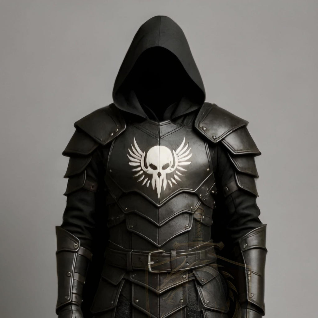 Dark Knight Armor Costume with Skull Chestplate