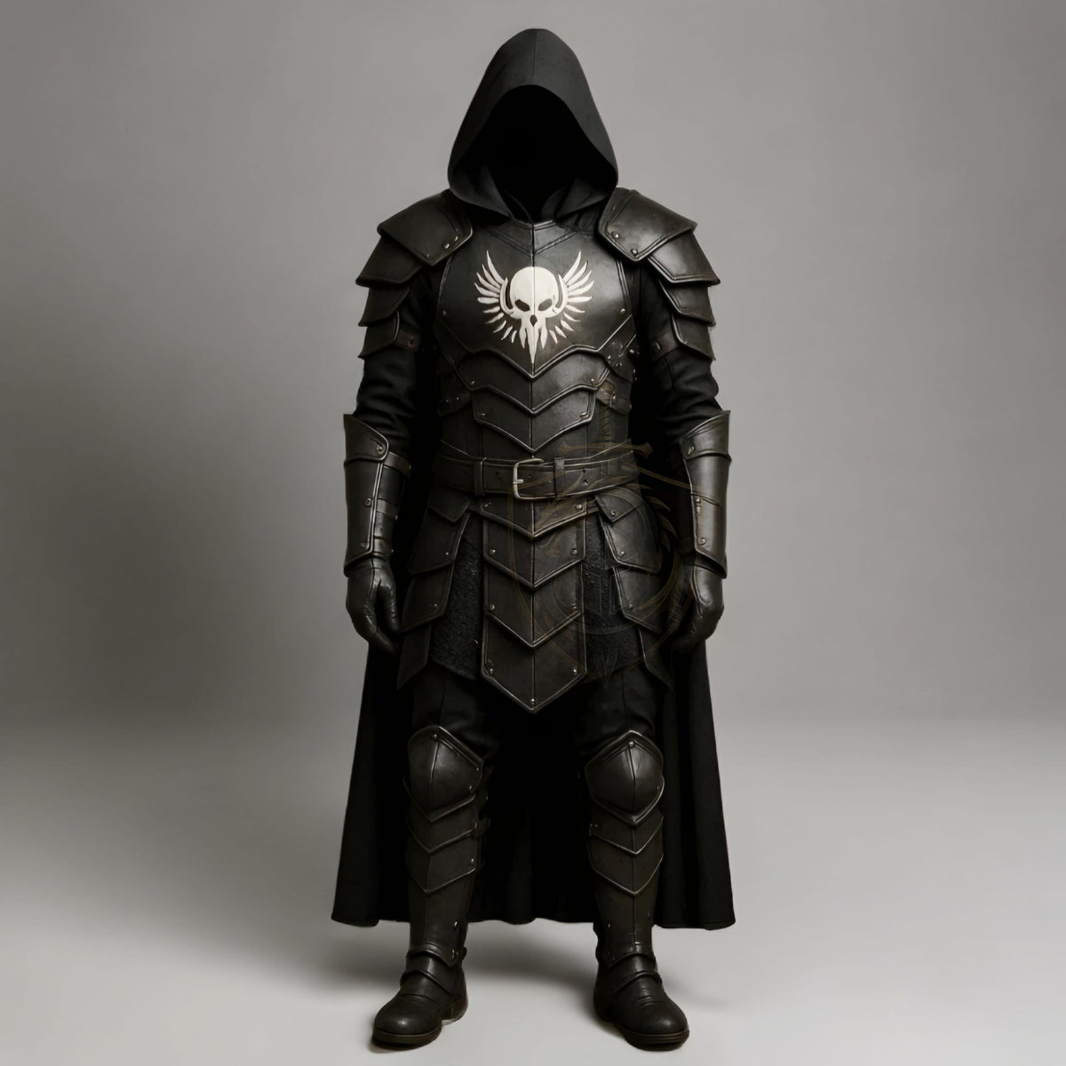 Dark Knight Armor Costume with Skull Chestplate