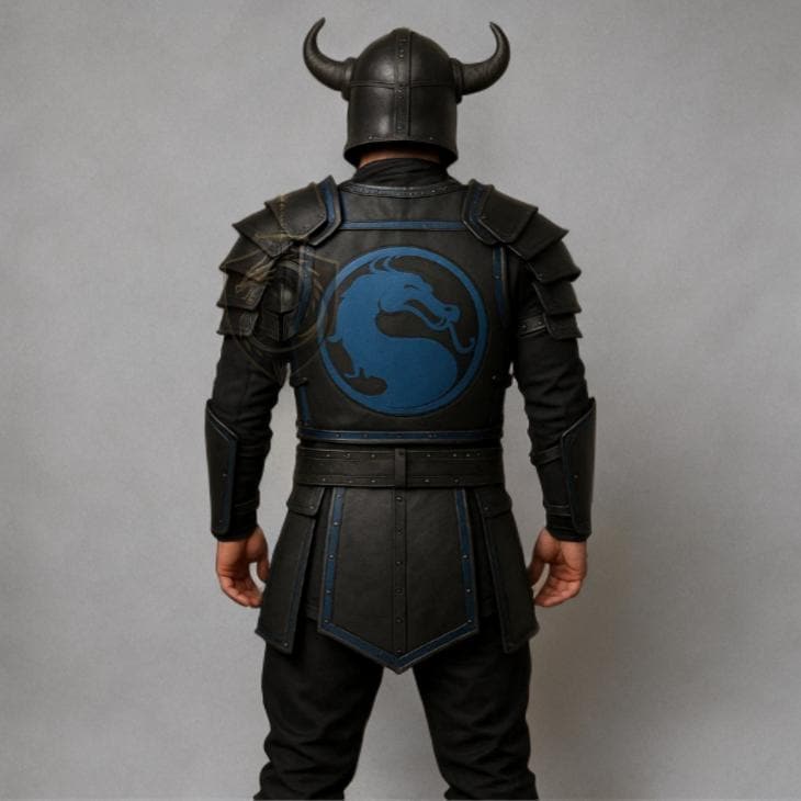 Black & Blue Ninja Warrior Leather Armor – Dragon Emblem Cosplay Suit - Verlain London