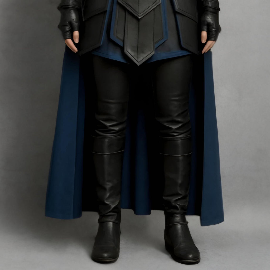 Women’s Blue Leather Armor Cloak