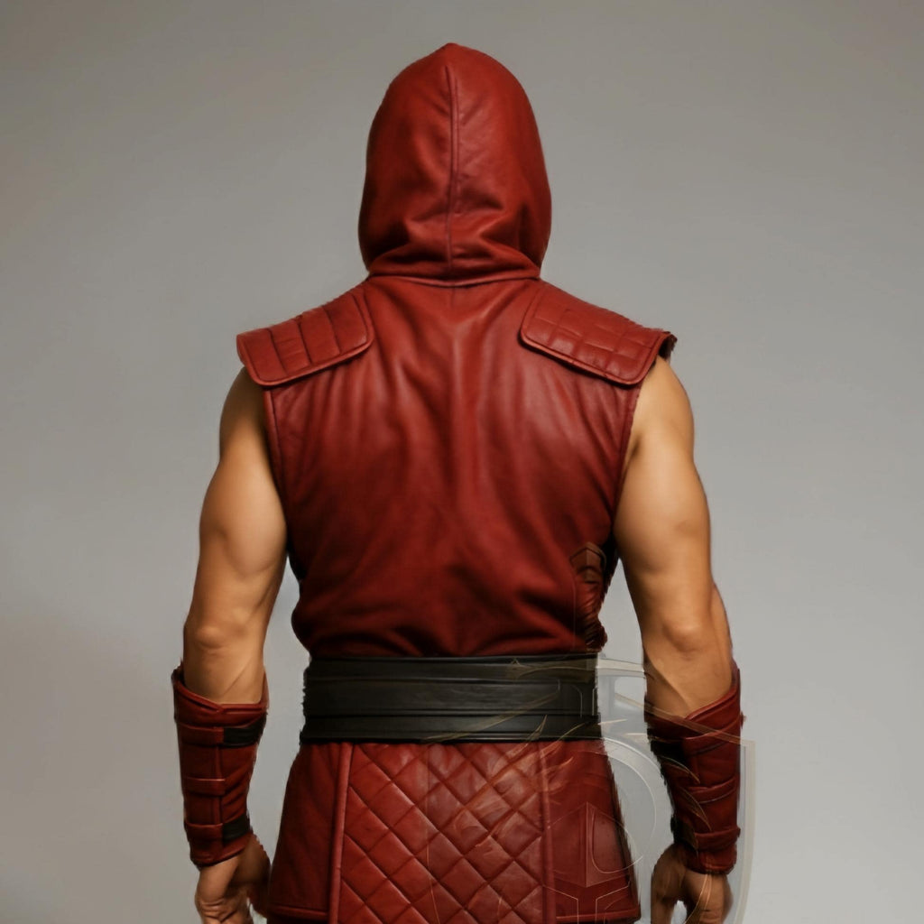 Red Ninja Assassin Cosplay Costume – Hooded Warrior Armor Suit - Verlain London