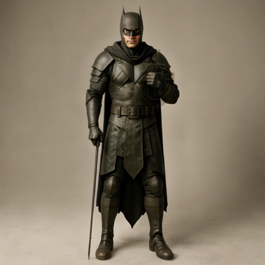 Shadow Knight Leather Cosplay Armor – Black Gothic Hero Costume - Verlain London