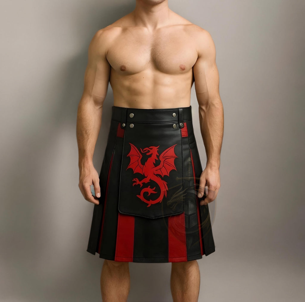 Dragon Warrior Leather Kilt