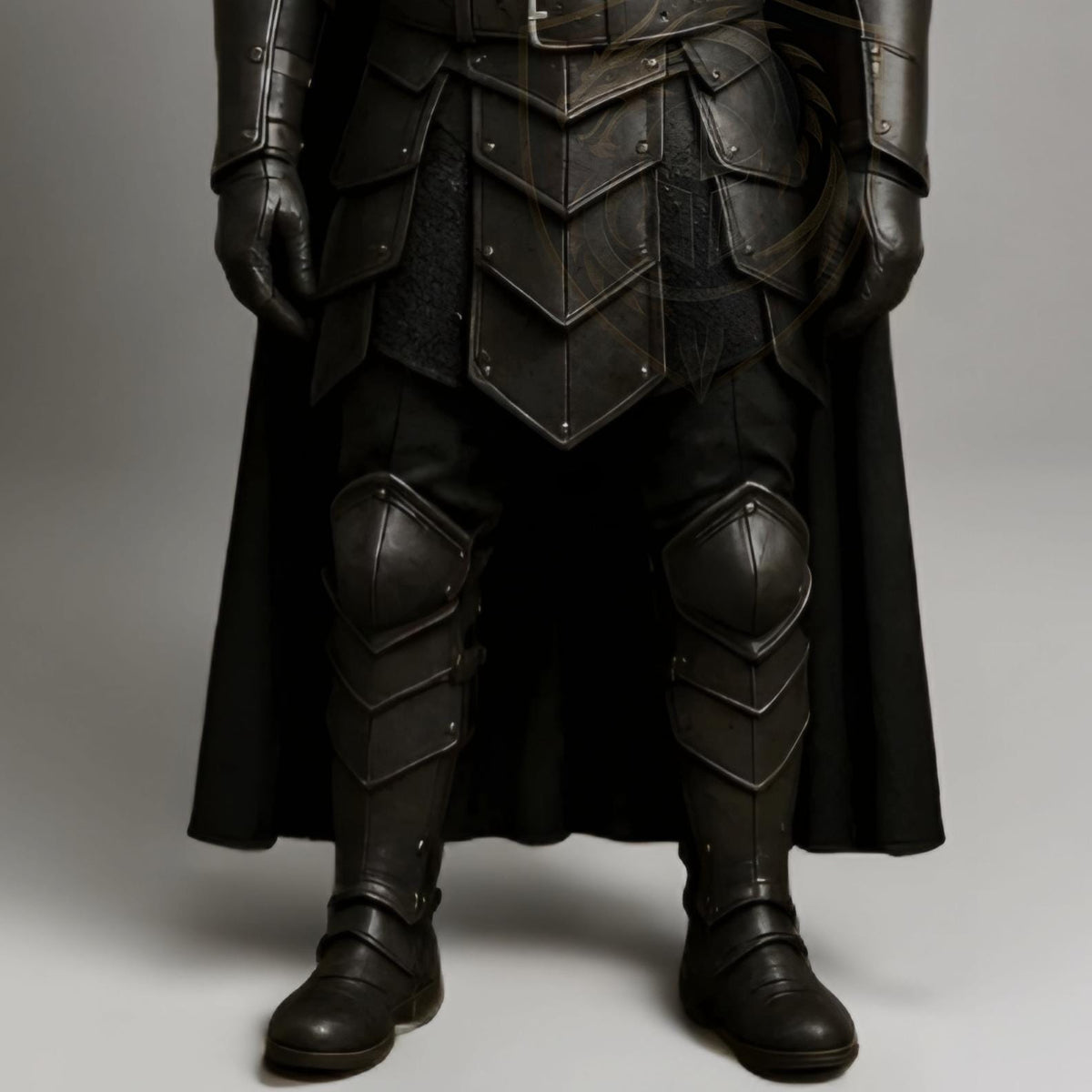 Dark Knight Armor Costume with Skull Chestplate