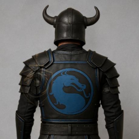 Black & Blue Ninja Warrior Leather Armor – Dragon Emblem Cosplay Suit - Verlain London