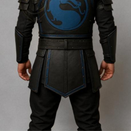 Black & Blue Ninja Warrior Leather Armor – Dragon Emblem Cosplay Suit - Verlain London