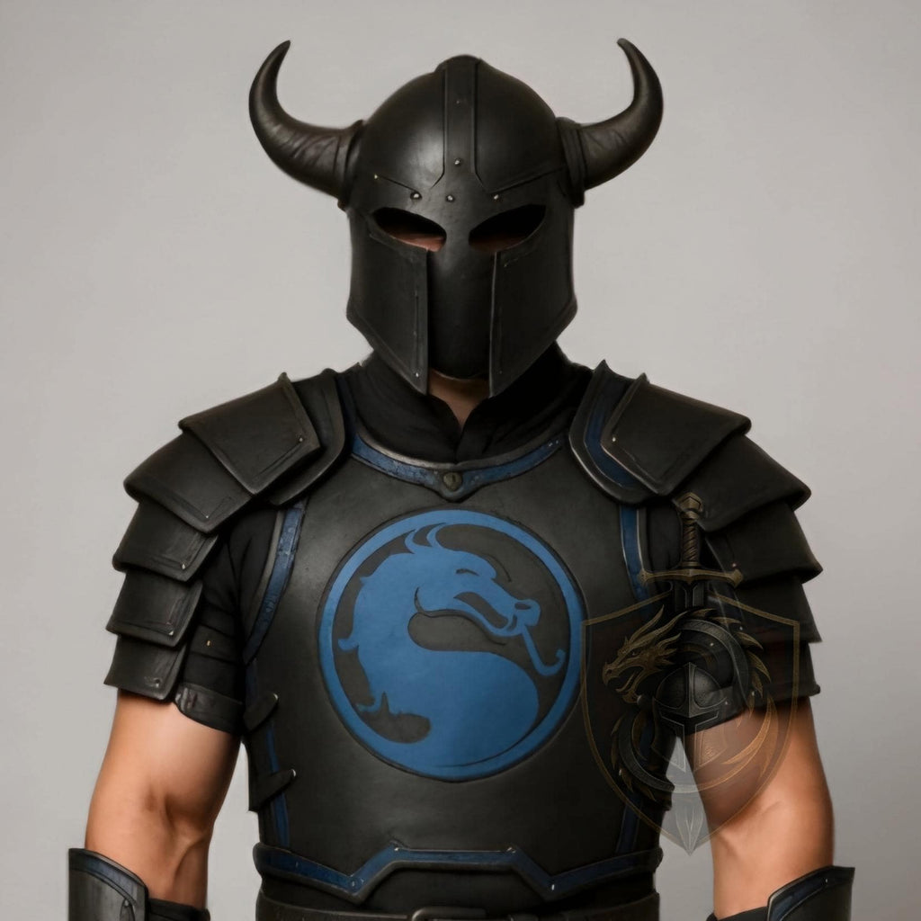 Black & Blue Ninja Warrior Leather Armor – Dragon Emblem Cosplay Suit - Verlain London
