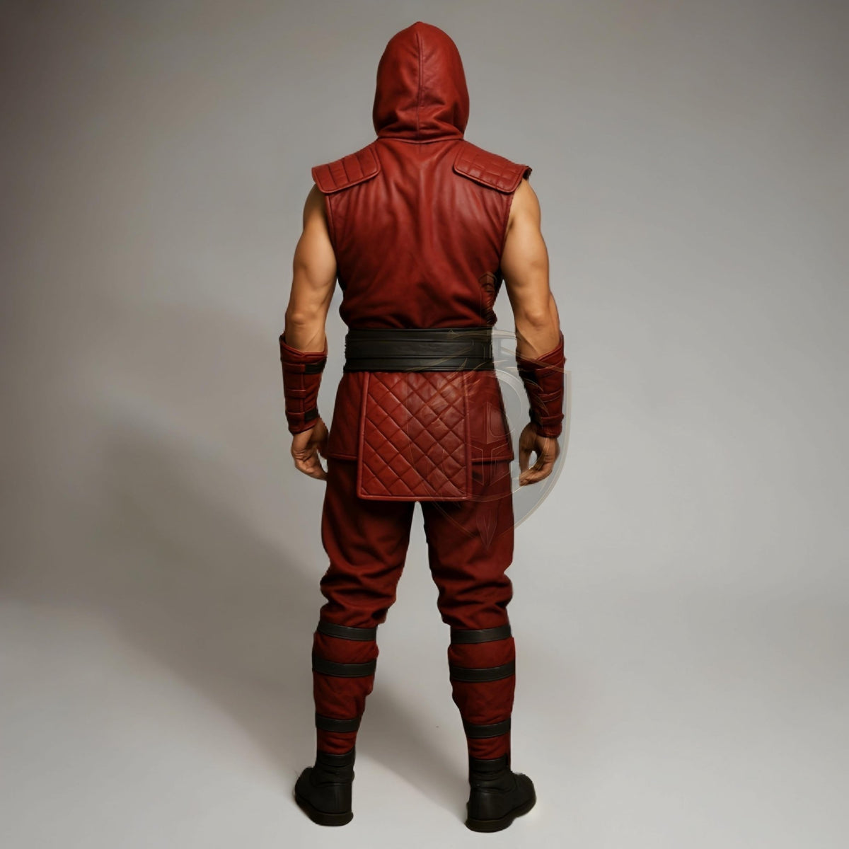 Red Ninja Assassin Cosplay Costume – Hooded Warrior Armor Suit - Verlain London