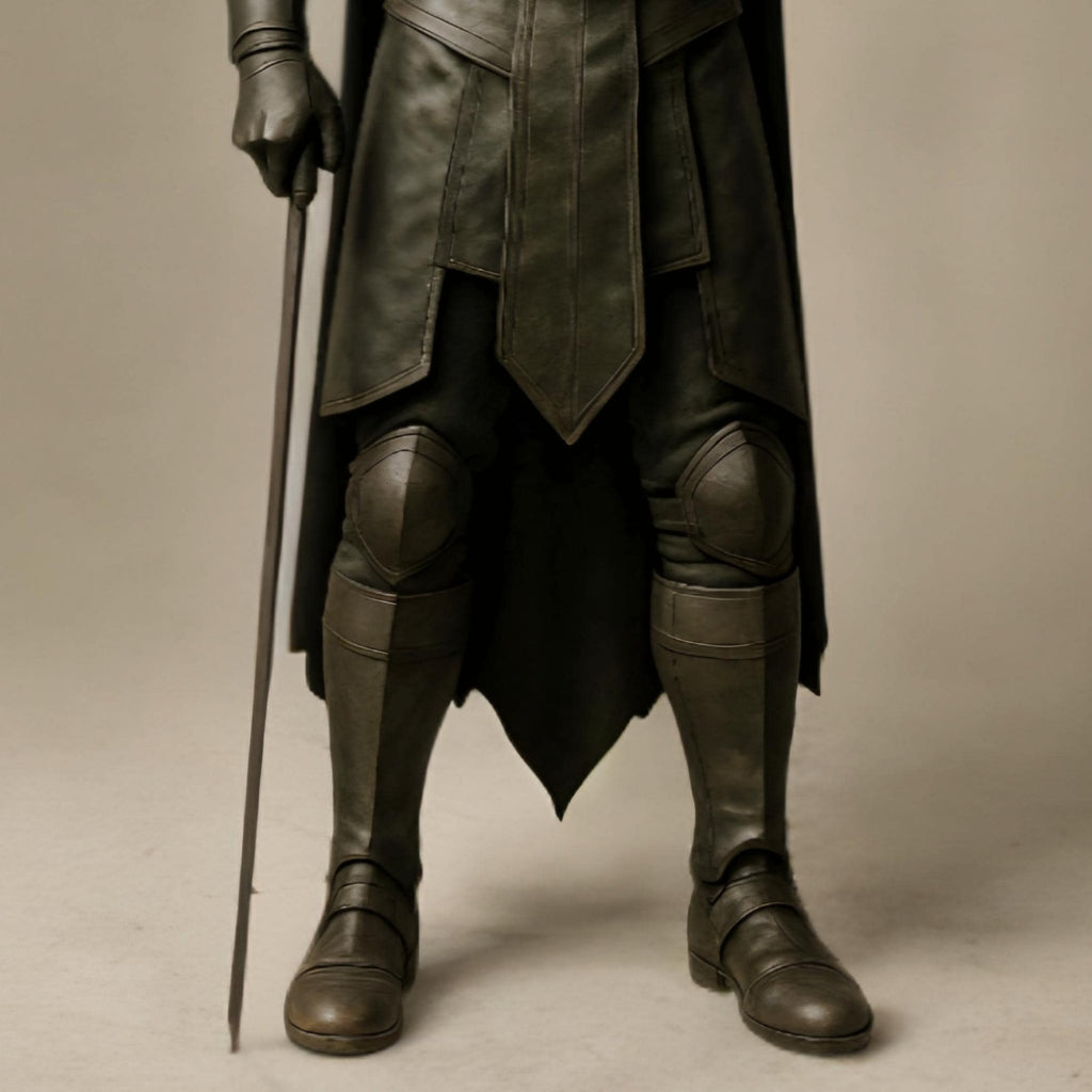 Shadow Knight Leather Cosplay Armor – Black Gothic Hero Costume - Verlain London