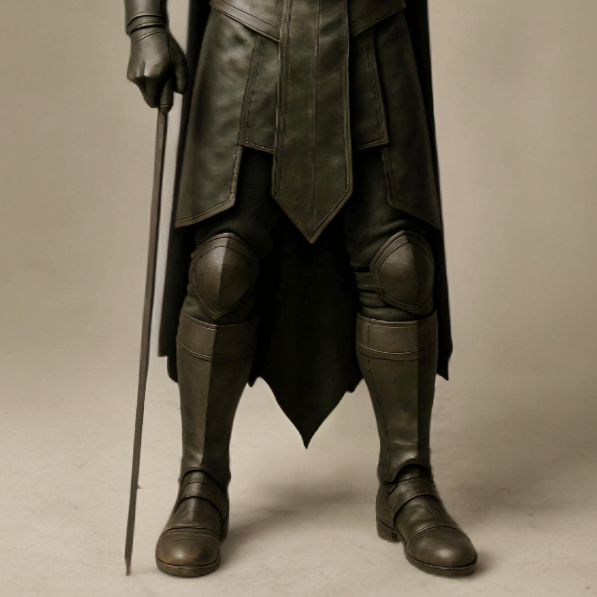 Shadow Knight Leather Cosplay Armor – Black Gothic Hero Costume - Verlain London