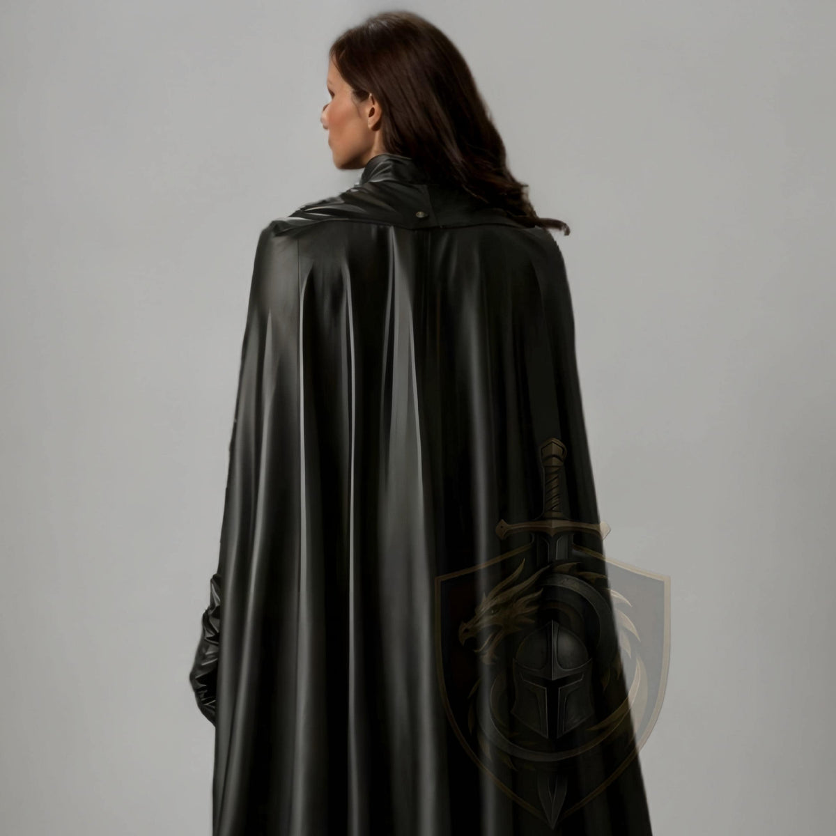 Women's Black Leather Warrior Armor for LARP & Cosplay - Verlain London