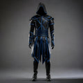 Cyber Ninja Assassin Armor – Black & Blue Hooded Cyberpunk Cosplay Costume - Verlain London