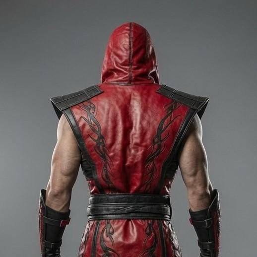 Handmade Leather Ninja Warrior Hooded Armor Set Leat