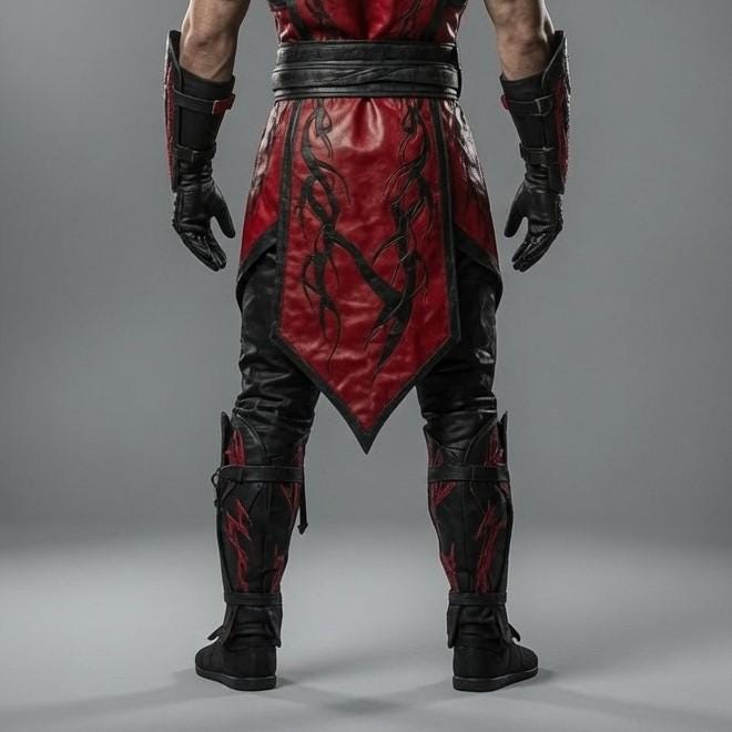 Handmade Leather Ninja Warrior Hooded Armor Set Leat