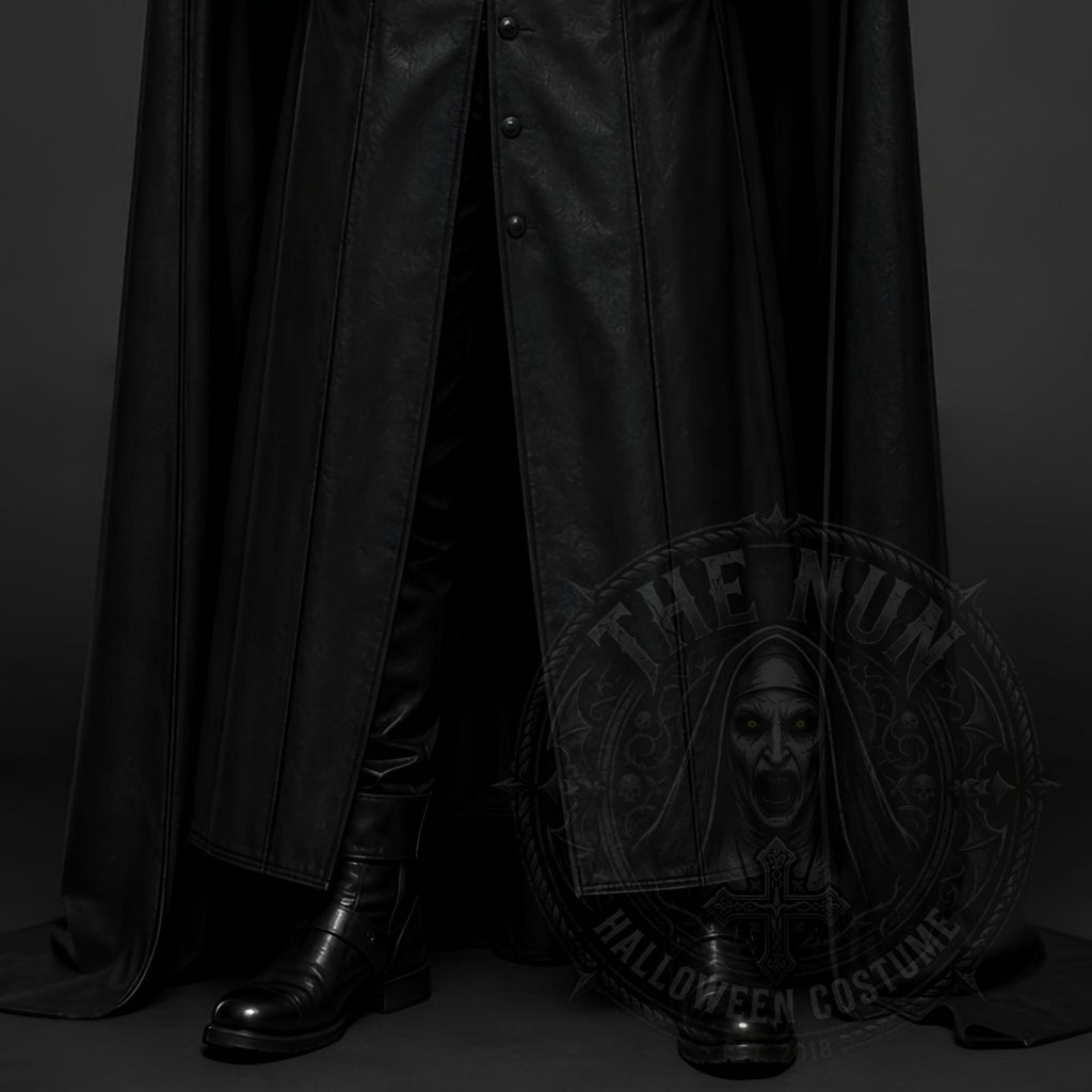 Black Gothic Nun Costume with Hooded Cloak – Women's Halloween Cosplay - Verlain London