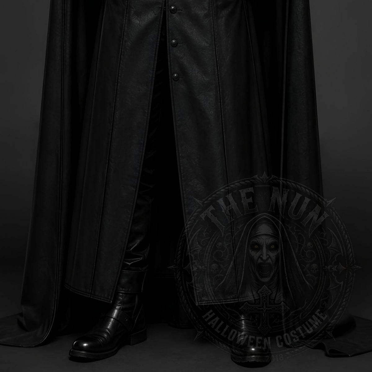 Black Gothic Nun Costume with Hooded Cloak – Women's Halloween Cosplay - Verlain London