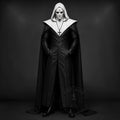 Black Gothic Nun Costume with Hooded Cloak – Women's Halloween Cosplay - Verlain London