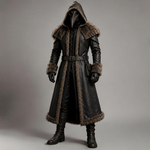Handcrafted Leather Plague Doctor Costume