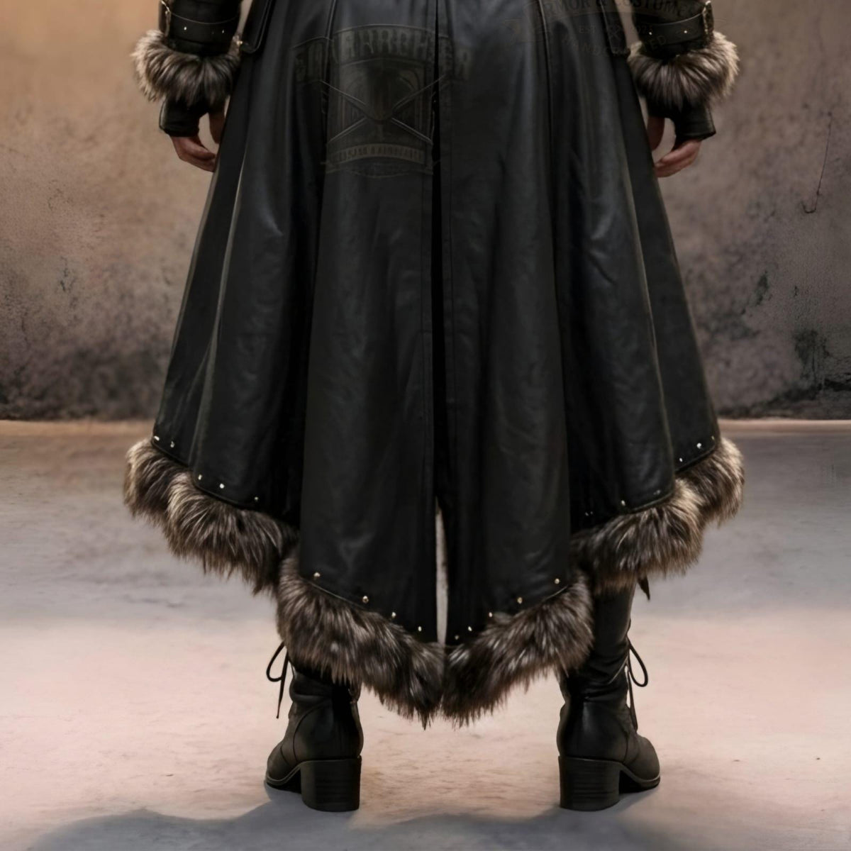 Girls Viking Medieval Leather Coat