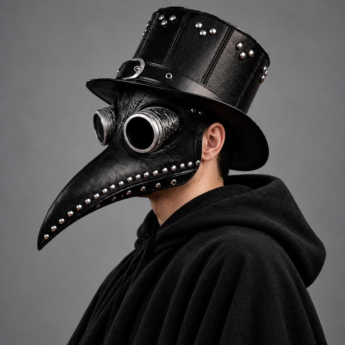 Black Plague Doctor Mask with Beak – Steampunk Gothic Halloween Mask - Verlain London