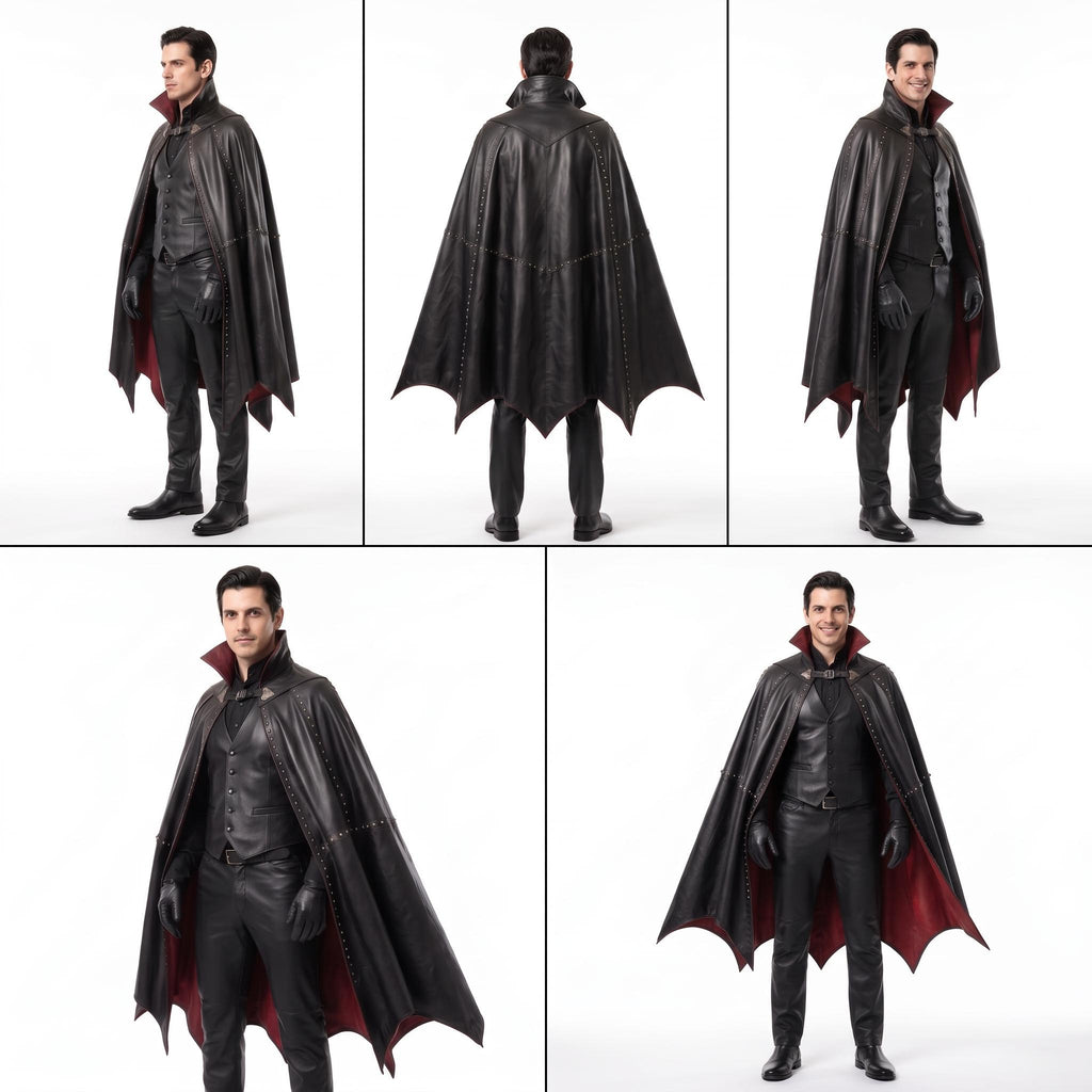 Men's Genuine Leather Vampire Costume - Verlain London