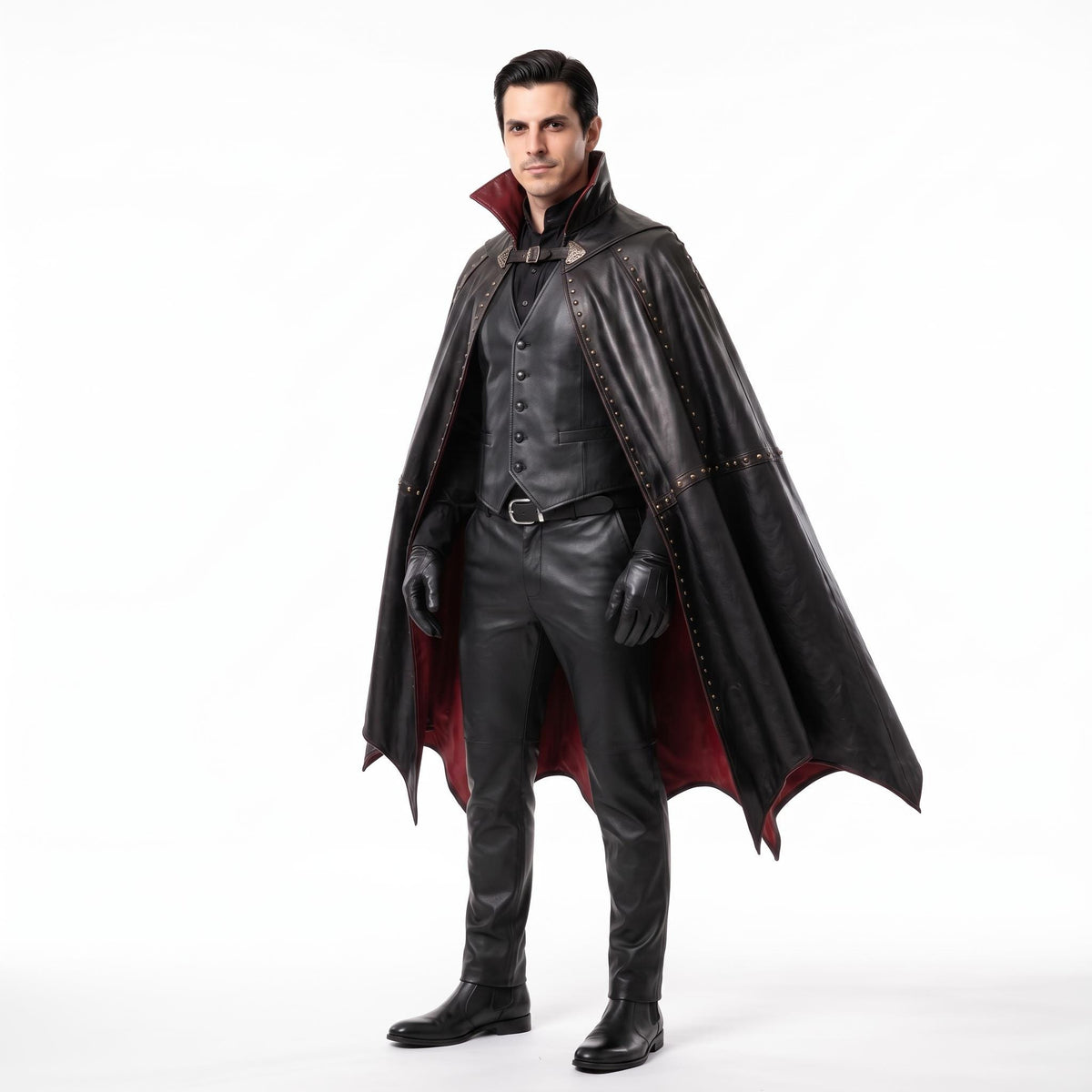 Men's Genuine Leather Vampire Costume - Verlain London