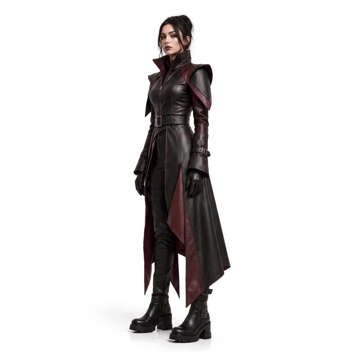 Women's Genuine Leather Warrior Costume - Verlain London