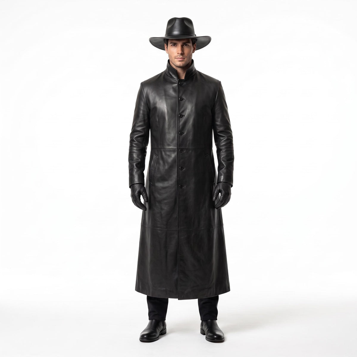 Men's Genuine Leather Gothic Wanderer Costume - Verlain London
