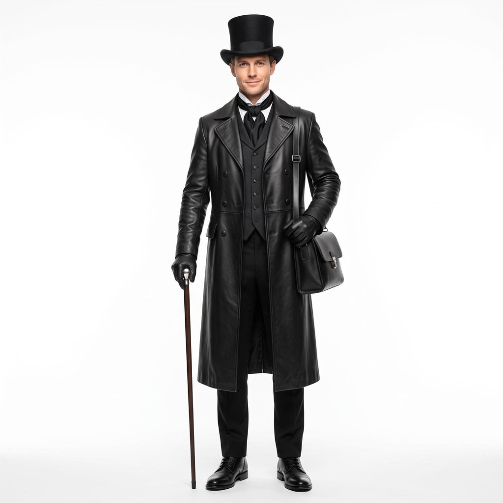 Men's Genuine Leather Steampunk Explorer Costume - Verlain London