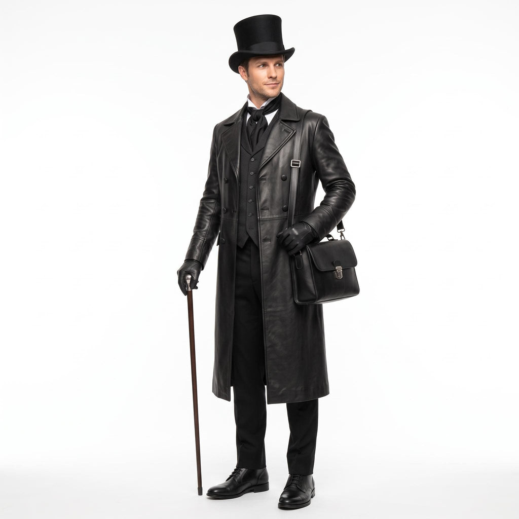 Men's Genuine Leather Steampunk Explorer Costume - Verlain London