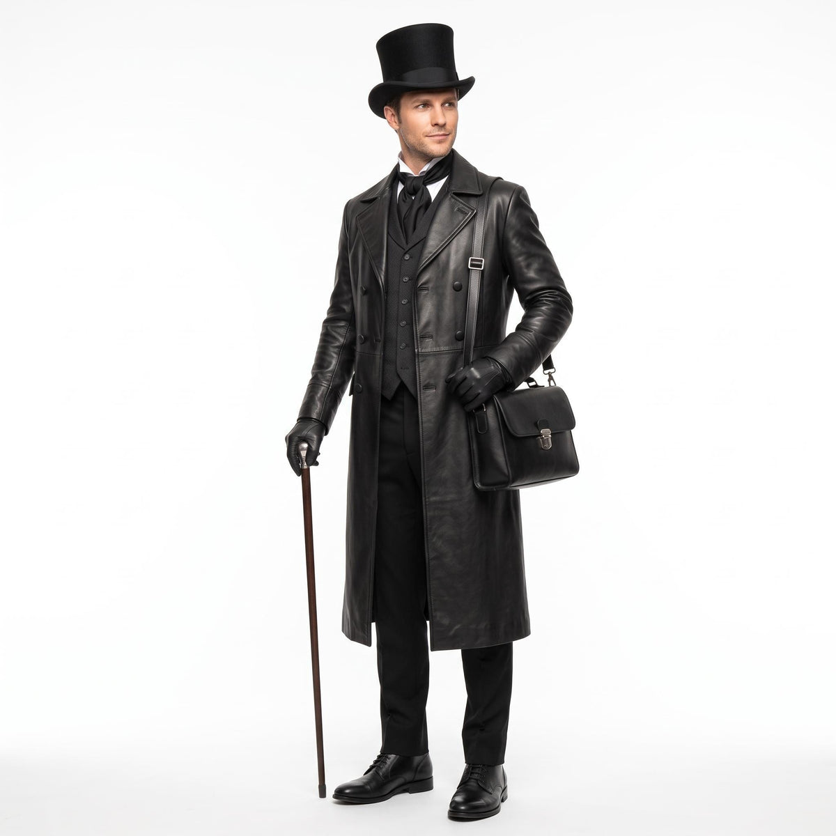Men's Genuine Leather Steampunk Explorer Costume - Verlain London