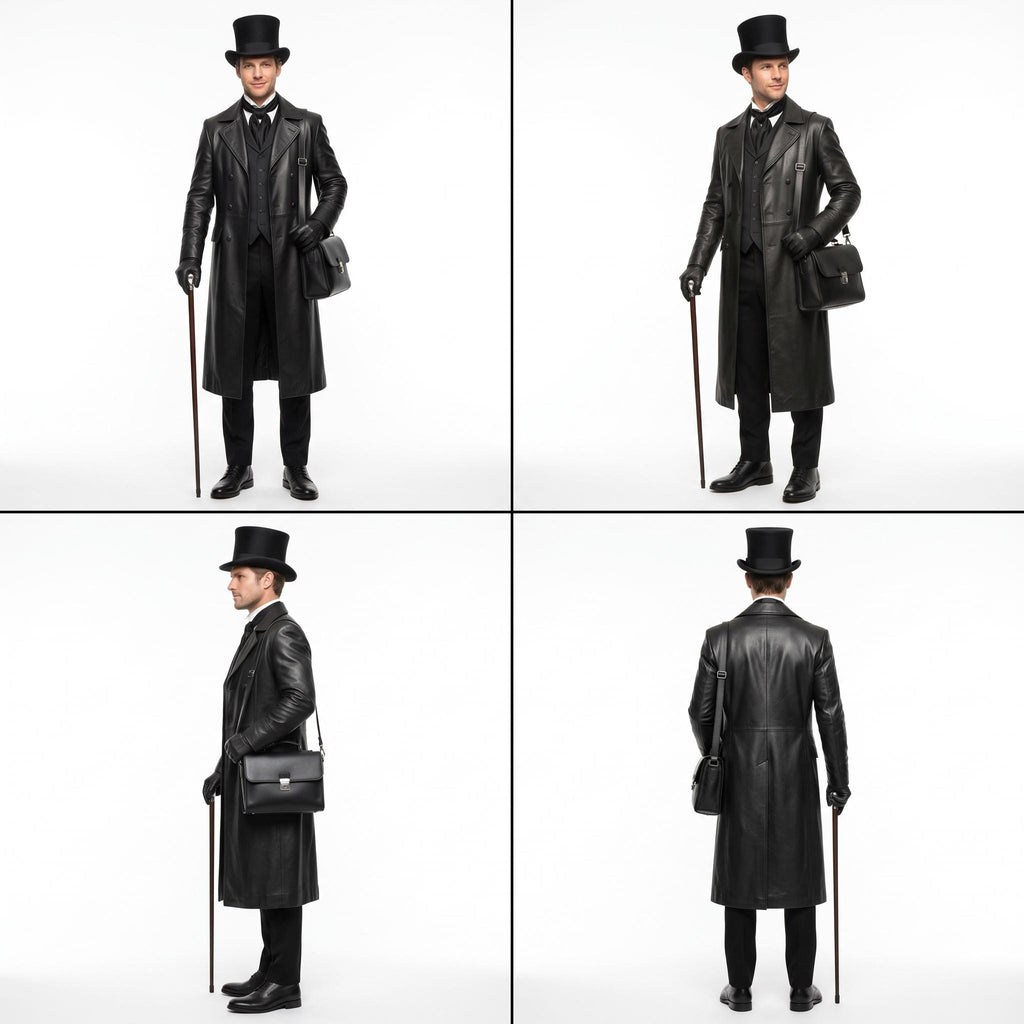 Men's Genuine Leather Steampunk Explorer Costume - Verlain London
