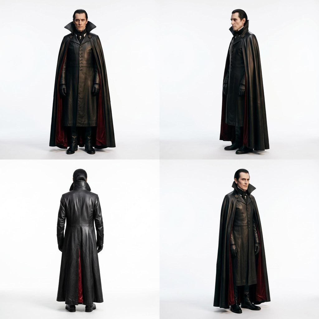 Men's Genuine Leather Vampire Count Costume - Verlain London