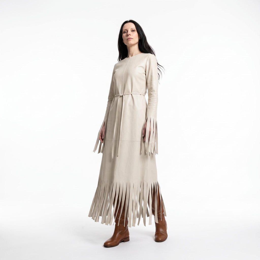 Women's Genuine Leather Boho Western Costume - Verlain London