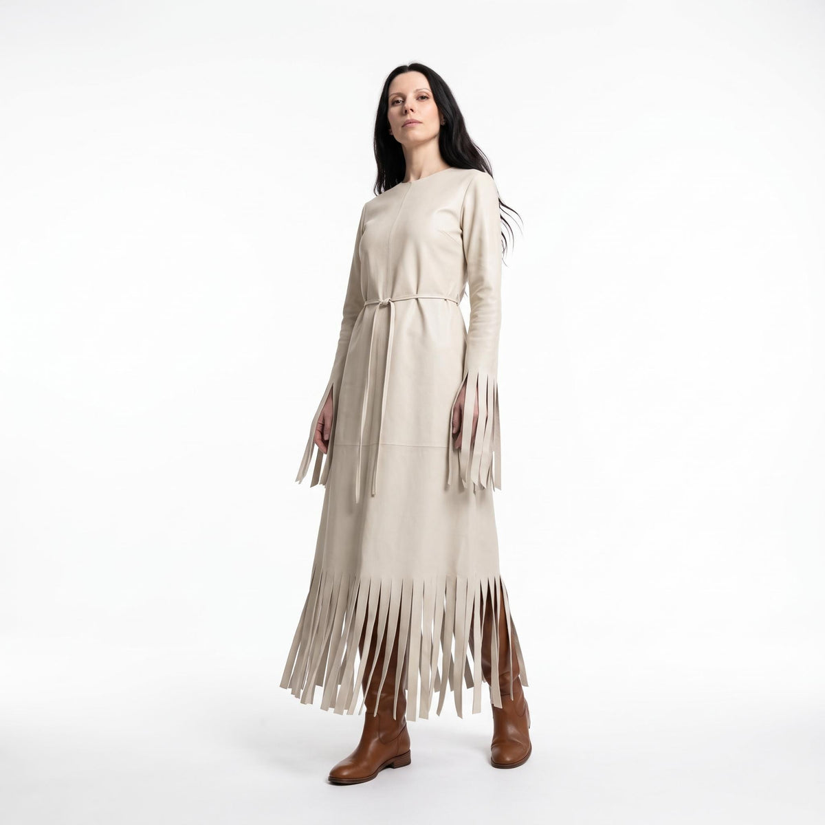 Women's Genuine Leather Boho Western Costume - Verlain London