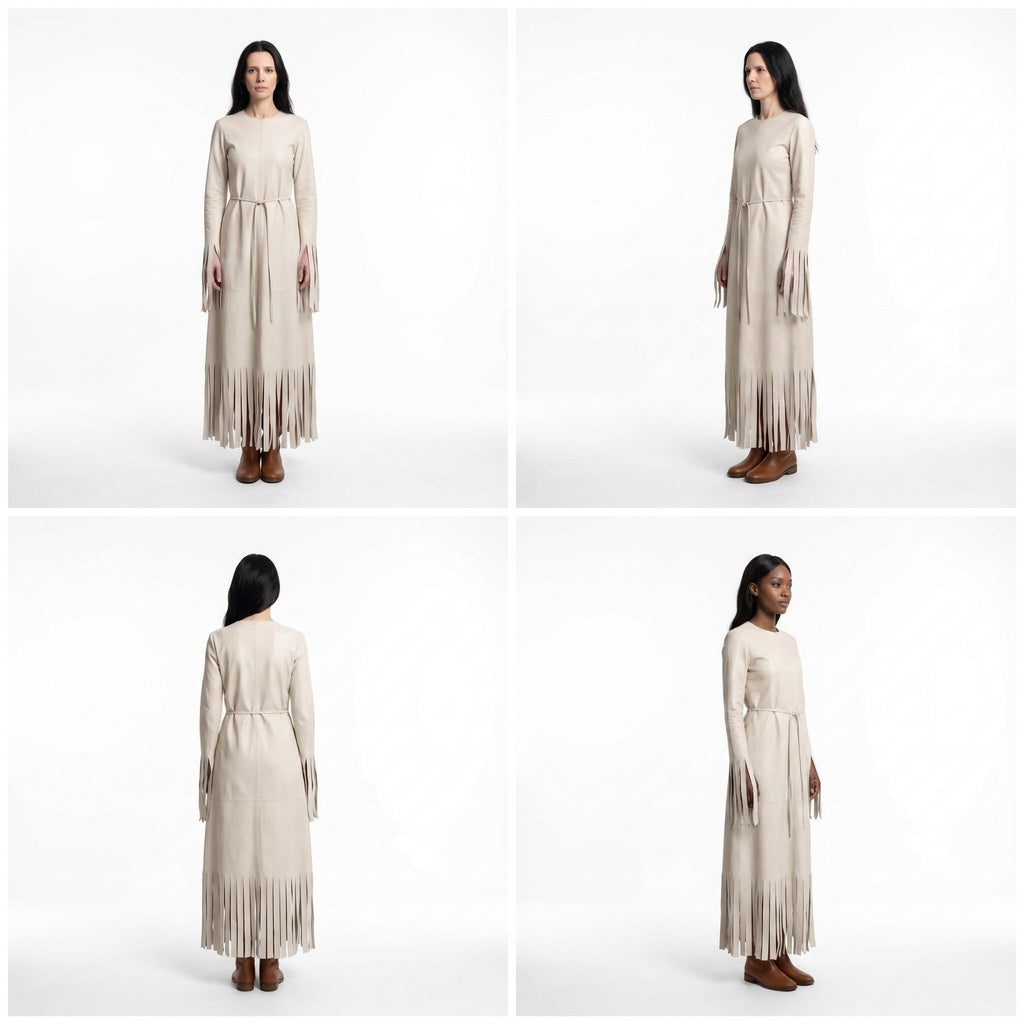 Women's Genuine Leather Boho Western Costume - Verlain London