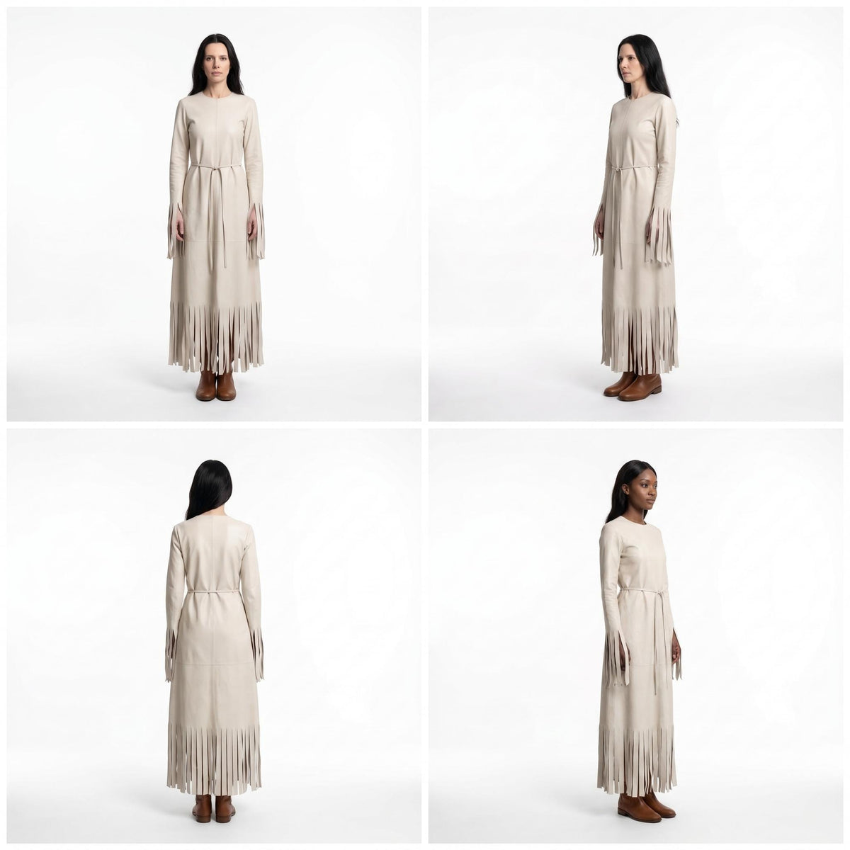 Women's Genuine Leather Boho Western Costume - Verlain London