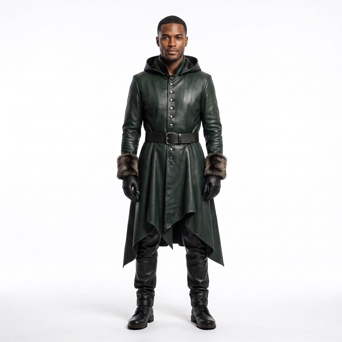 Men's Genuine Leather Forest Ranger Costume - Verlain London