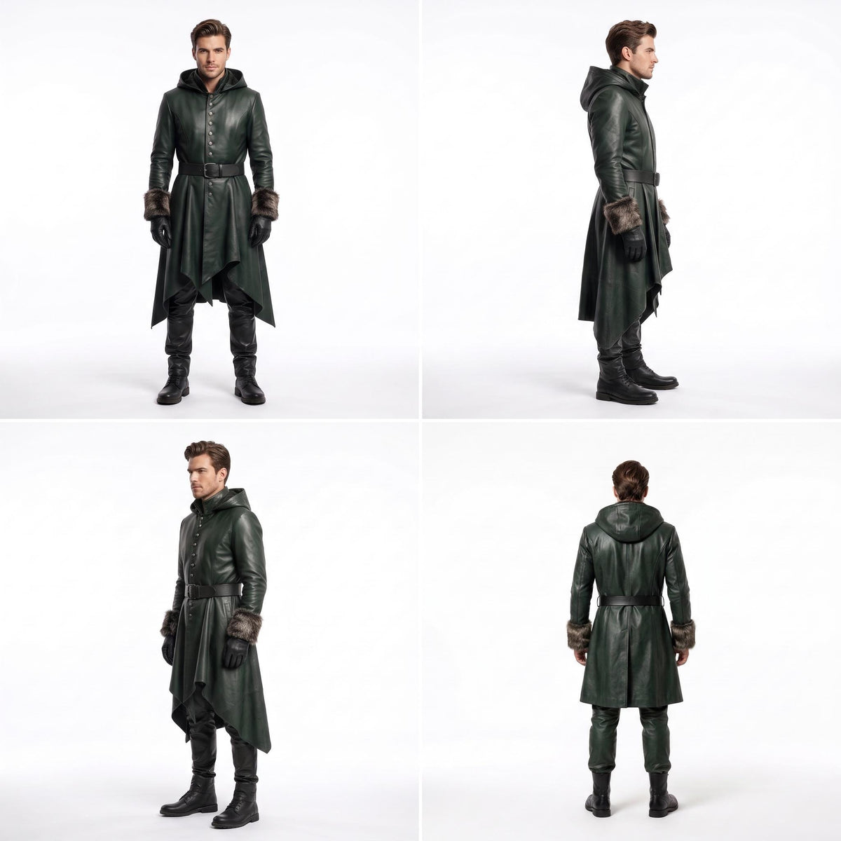 Men's Genuine Leather Rogue Costume - Verlain London