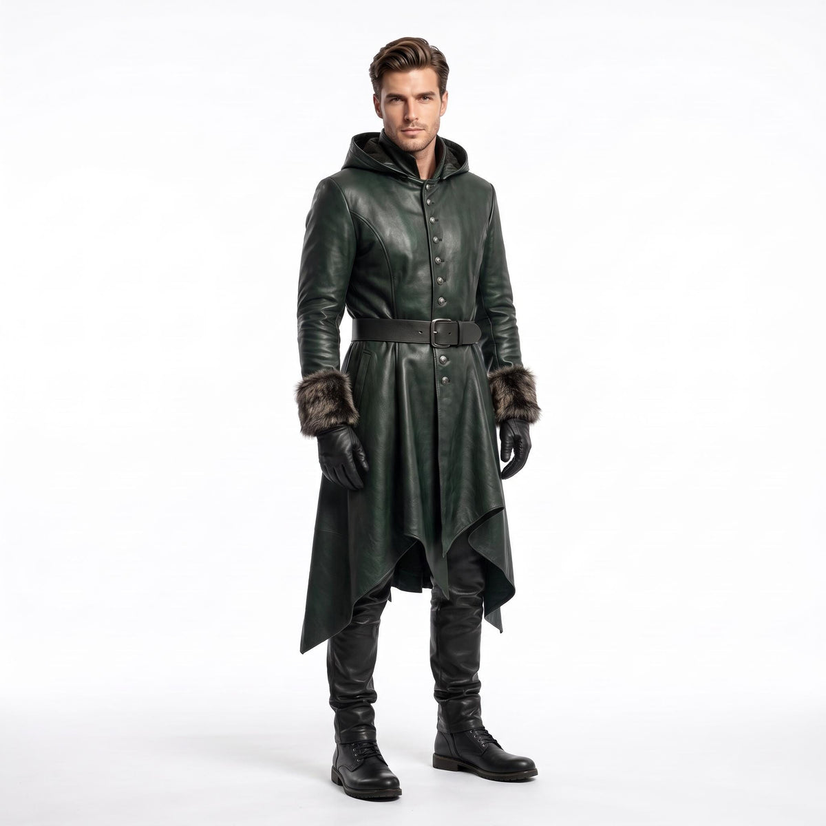 Men's Genuine Leather Rogue Costume - Verlain London