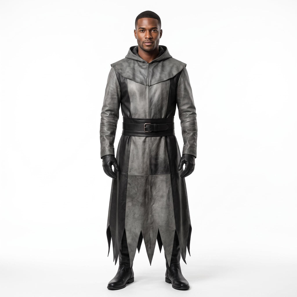 Men's Genuine Leather Reaper Costume - Verlain London