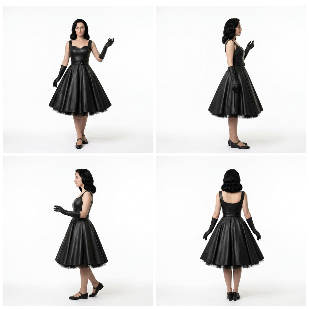 Women's Genuine Leather Pin-Up Costume - Verlain London