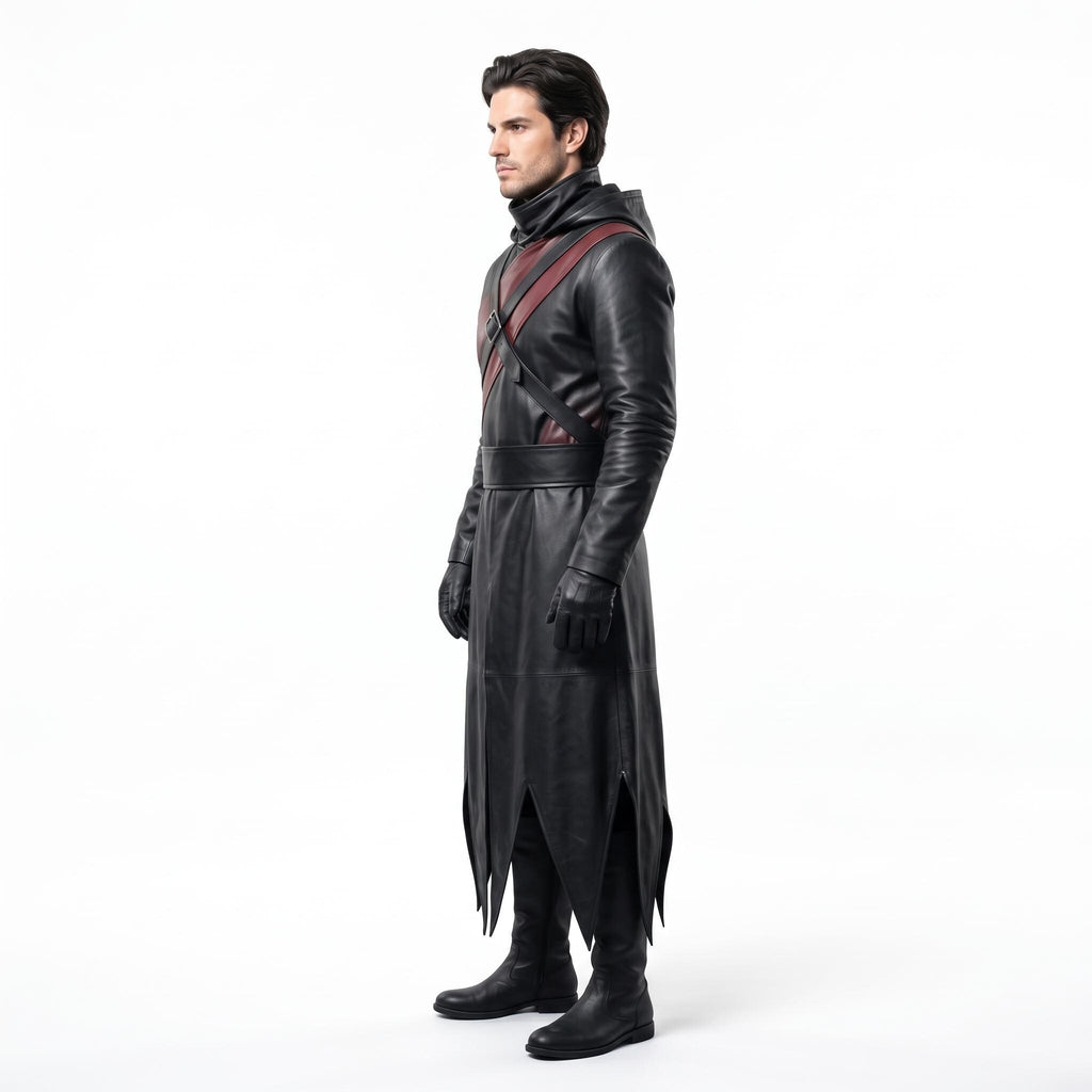 Men's Genuine Leather Dark Warrior Costume - Verlain London