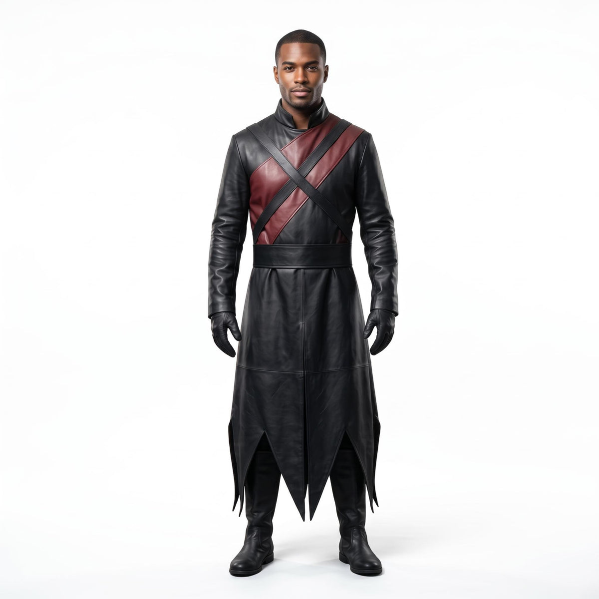 Men's Genuine Leather Dark Warrior Costume - Verlain London