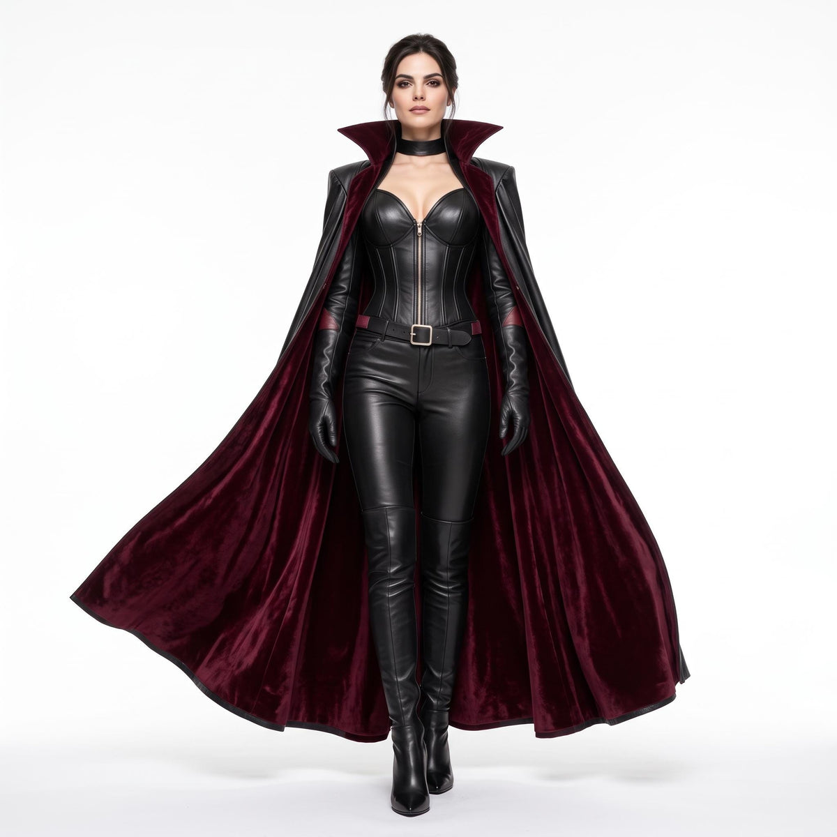 Women's Genuine Leather Vampire Countess Costume - Verlain London